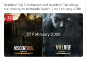 《生化7》《生化8》宣佈2026年2月27日登陸Switch2！